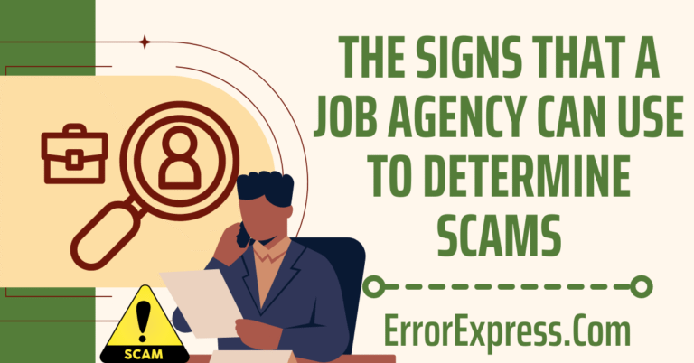The Signs That A Job Agency Can Use To Determine Scams