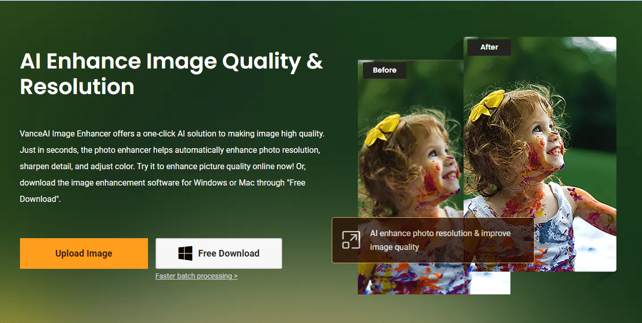 AI Enhance Image Quality & Resolution 