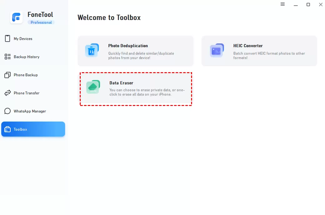 Toolbox -> data transfer option