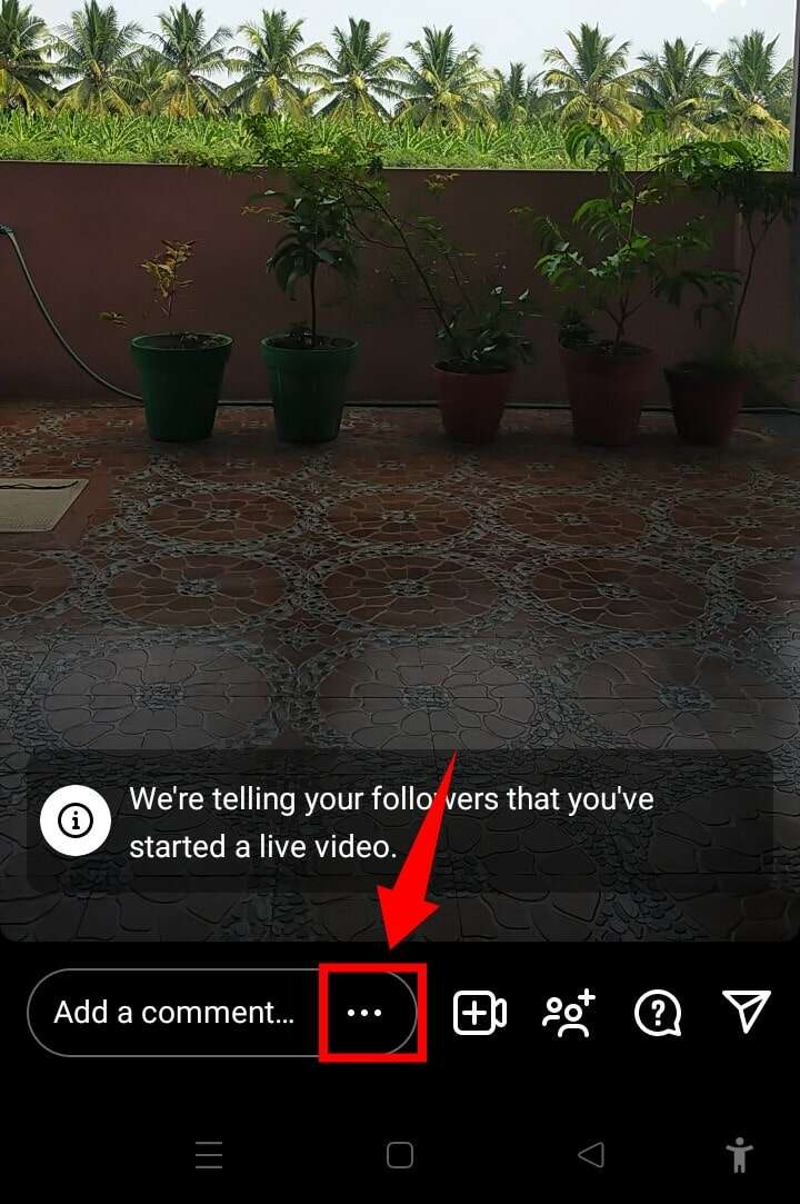 Comment section horizontal Dots