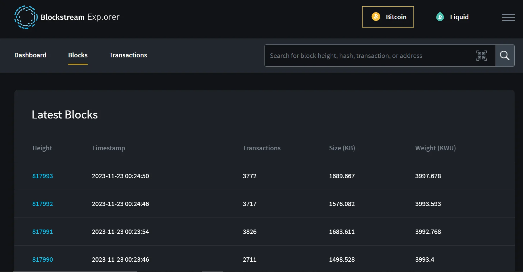 BTC Explorer