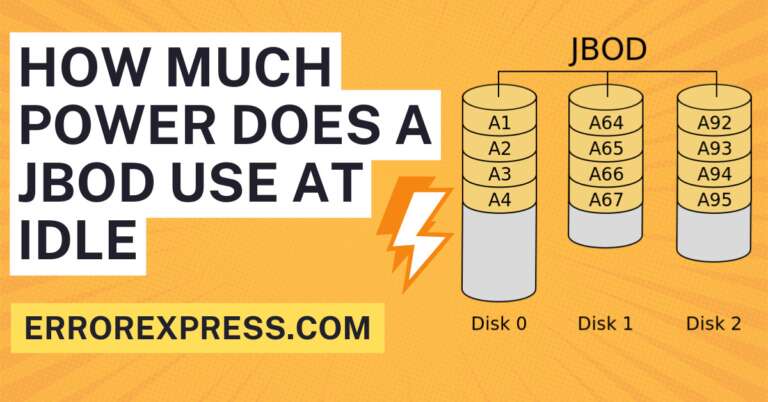 How Much Power Does A JBOD Use At Idle