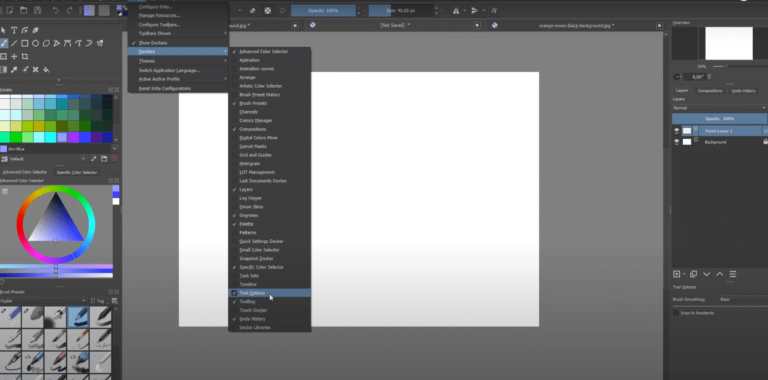 How To Open Tool Options in Krita {A guide}