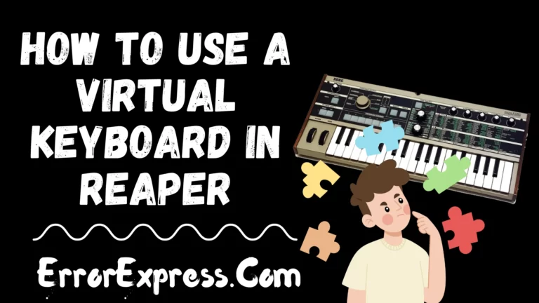 How To Use A Virtual Keyboard In Reaper