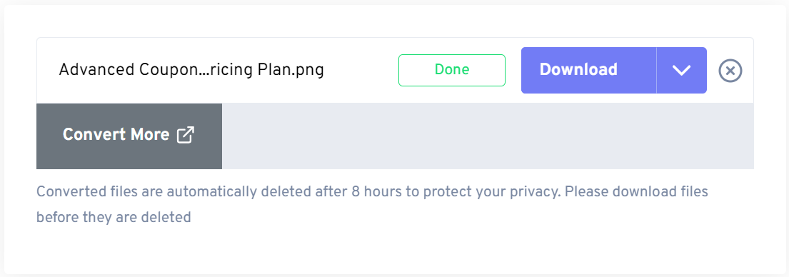 After converting tap on download the display picture (DP)