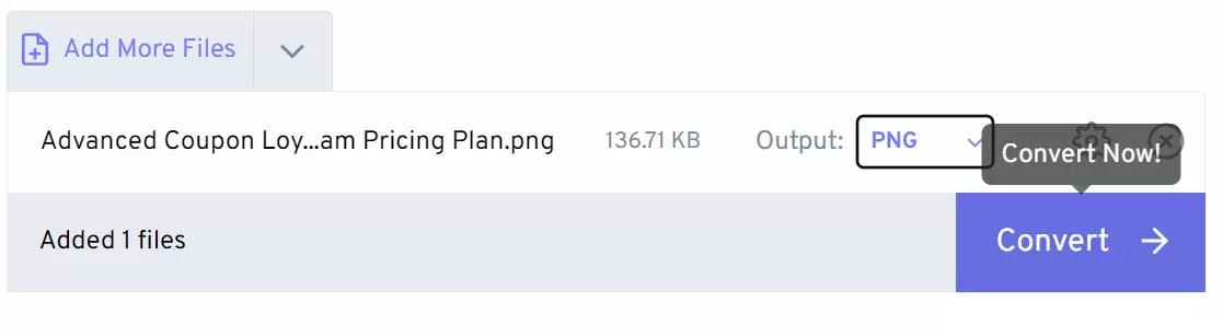 After uploading tap on convert option